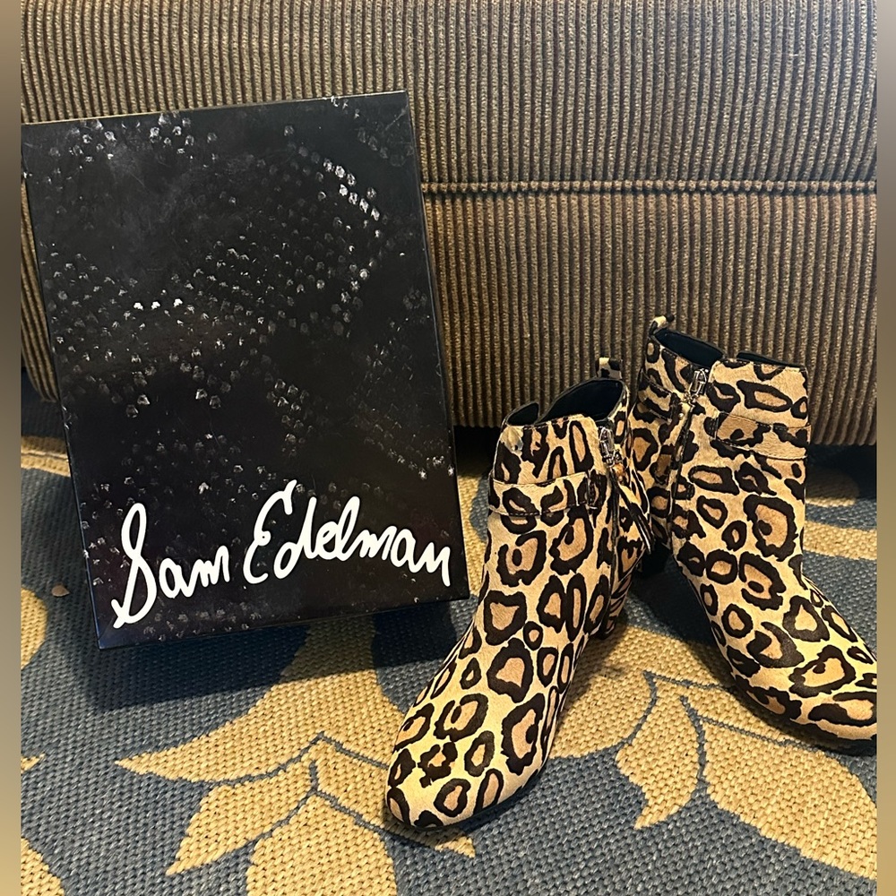 Sam Edelman Booties Mandi Nude Leopard sz 8
